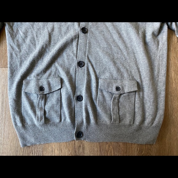 Express Men's XL Cotton-Merino Wool Cardigan - Picture 4 of 5